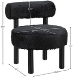 Ambre - Vegan Shearling Fabric Upholstered Accent Chair