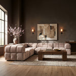 Orin - Velvet 5 Piece Modular Corner Sectional