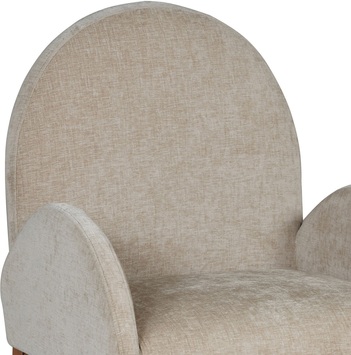 Waldorf - Chenille Dining Arm Chair With Brown Legs