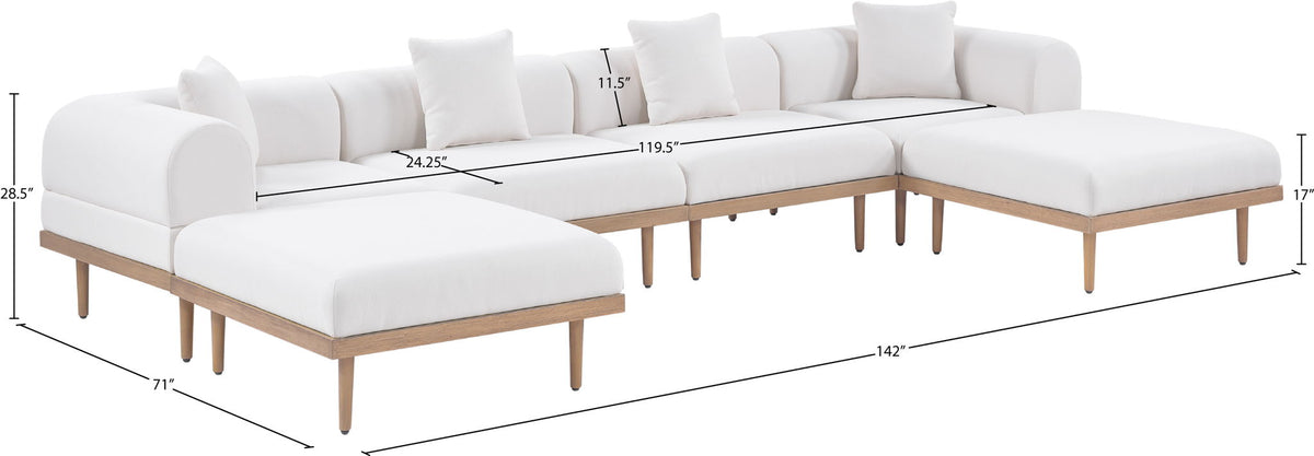 Laguna - 6 Piece 142" Outdoor Patio Modular Sectional