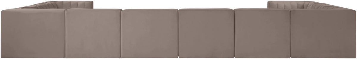Rummi - Velvet Performance Fabric Upholstered 10 Piece Modular Sectional