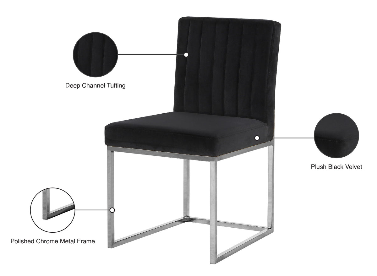 Giselle - Dining Chair with Chrome Base (Set of 2)