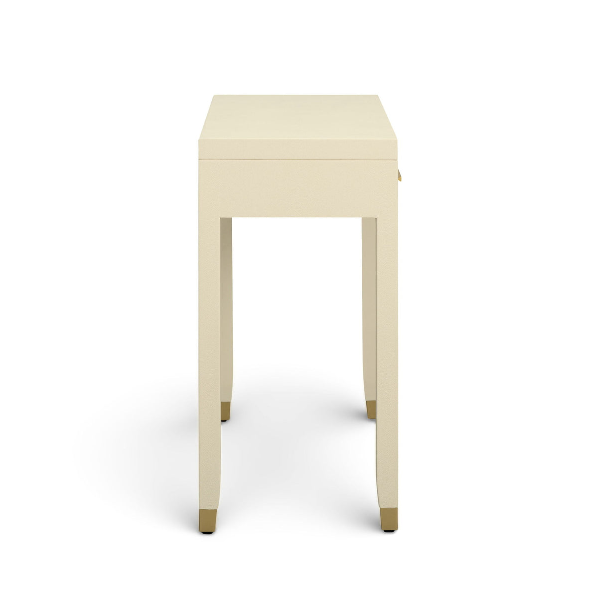 Dani - Faux Shagreen 2-Drawer Console Table - Cream