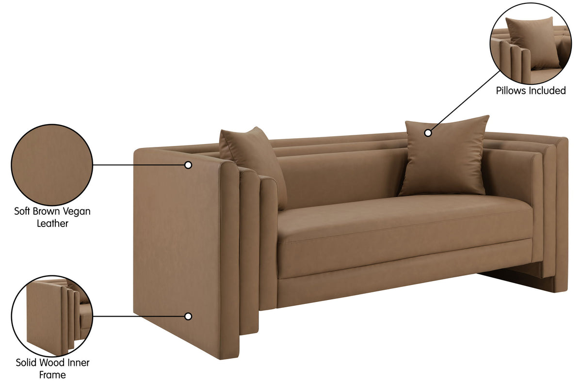 Everett - Vegan Leather Upholstered Loveseat
