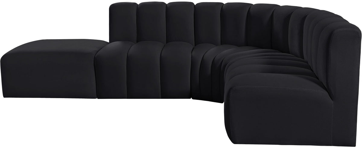 Arc - Velvet 5 Piece Corner Modular Sofa