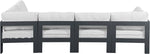 Nizuc - Outdoor Patio 5 Piece Modular Sectional With Gray Frame