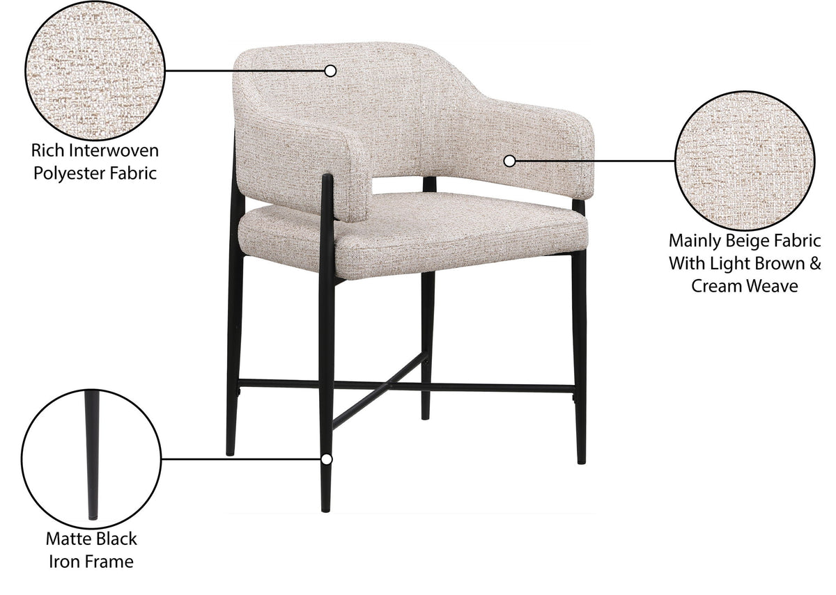 Dame - Fabric Upholstered Dining Chair (Set of 2)