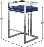 Ezra - Stool with Chrome Legs (Set of 2)