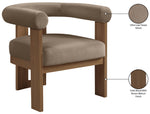 Arienzo - Performance Fabric Upholstered Accent Chair - Walnut Base