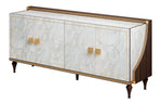 Romantica - 4 Doors Buffet - Light Beige / Brown Walnut