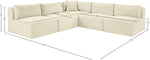 Shaggy - 5 Piece Modular Corner Armless Sectional