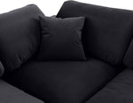 Comfy - 6 Piece Velvet Modular Corner Sectional