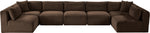 Shaggy - 7 Piece Modular U-Shaped Armless Sectional