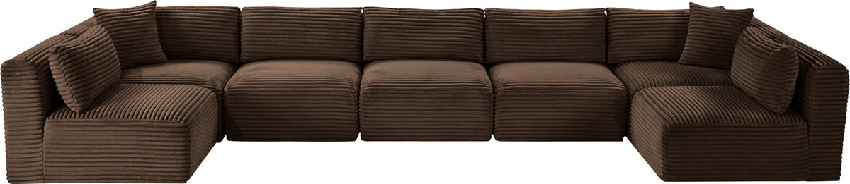 Shaggy - 7 Piece Modular U-Shaped Armless Sectional