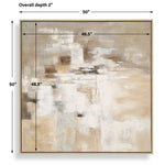 Time To Time - Hand Painted Abstract Art - Black / Brown / Gray / White / Woodtone