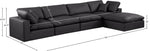 Comfy - 5 Piece Faux Leather Modular Sectional With Chaise