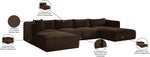 Shaggy - 5 Piece Modular Sectional With Chaise And Ottoman