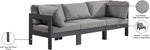 Nizuc - Outdoor Patio 3 Seat Modular Sofa With Gray Frame
