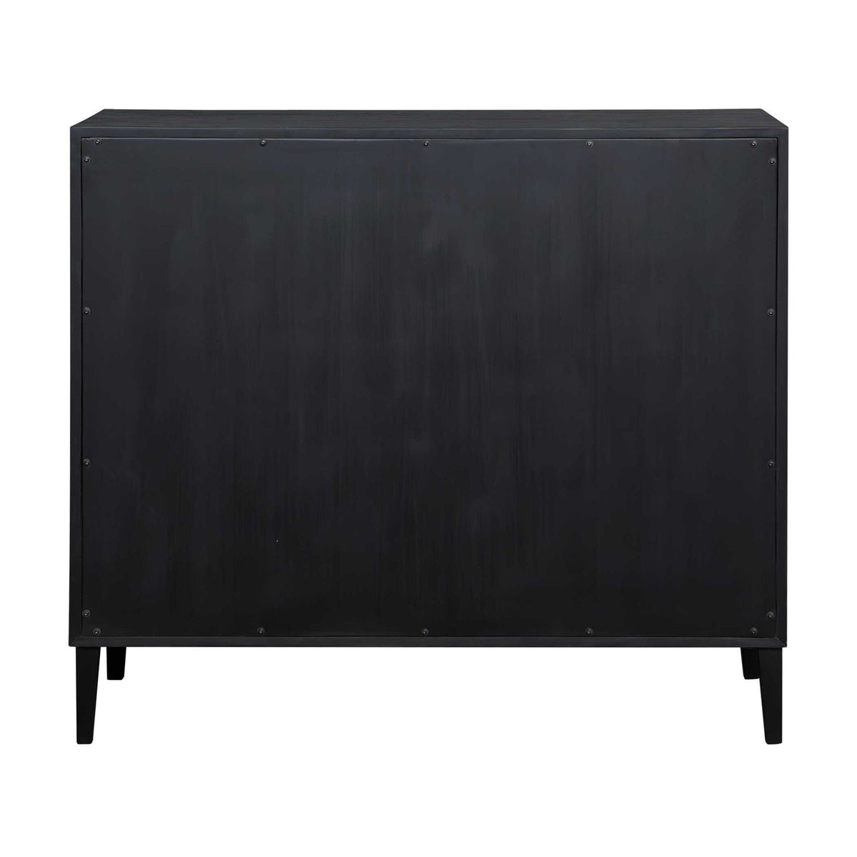 Andrei - Teak Root 2 Door Cabinet - Black / Woodtone