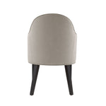 Hillman - Armchair, Vegan Leather And Velvet - Light Gray