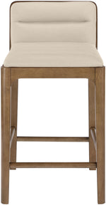 Ellis - Vegan Leather Upholstered Counter Stool (Set of 2) - Brown Base