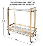 Roll Along - Bar Cart - Brass