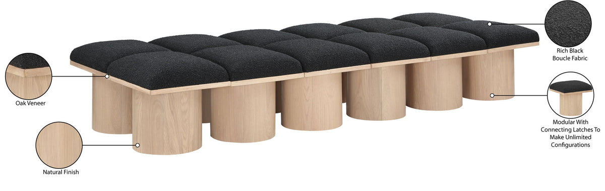Pavilion - 12 Piece Modular Bench With Natural Base