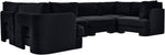 Hammond - Velvet Performance Fabric Upholstered 6 Piece U-Shaped Sectional