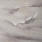 Trance - Hand Painted Abstract Art - Brown / Gray / White / Woodtone