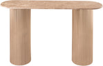 Cindra - Genuine Marble Top And Iron Base Console Table