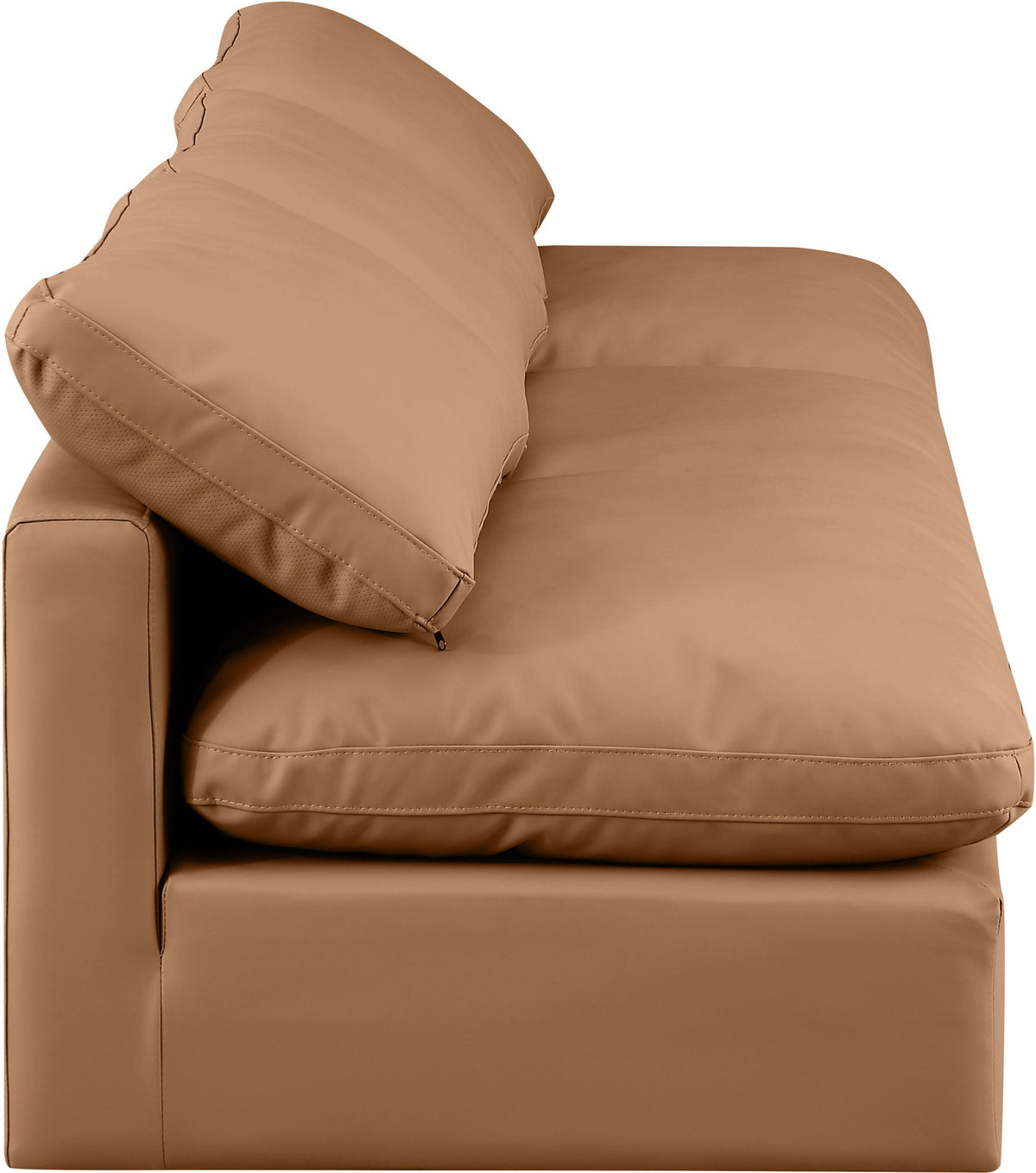 Indulge - Faux Leather 3 Seat Modular Armless Sofa