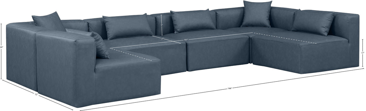Cube - 6 Piece Modular Armless Sectional