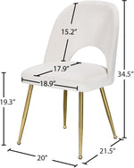 Logan - Dining Chair (Set of 2) - Gold Legs