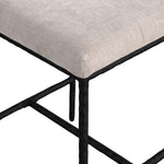 Reeves - Chenille Fabric Upholstered Counter Stool (Set of 2) - Black Base