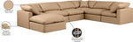 Indulge - Faux Leather 7 Piece Modular Sectional - Tan