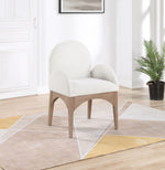 Waldorf - Boucle Dining Arm Chair With Natural Legs
