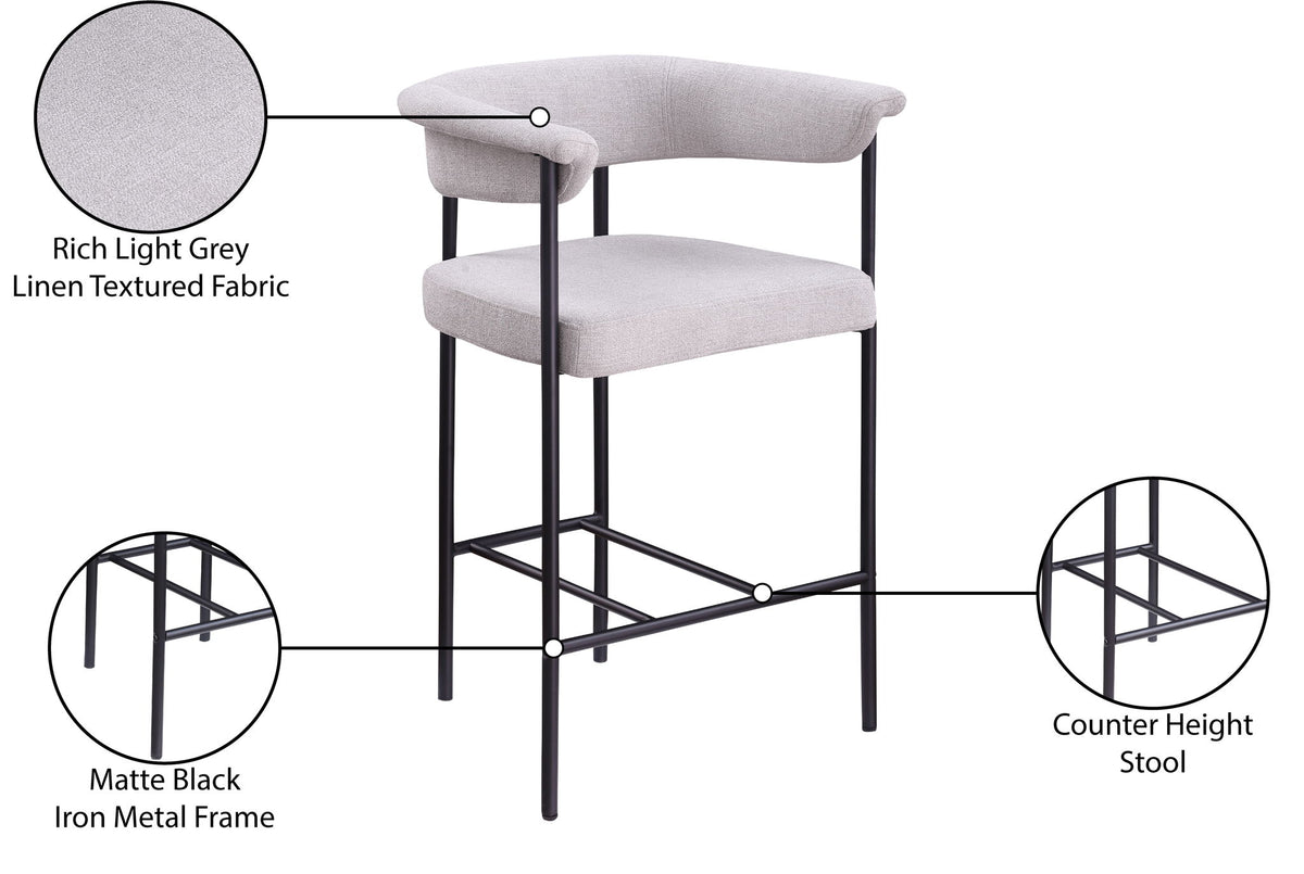 Malin - Linen Counter Stool (Set of 2)
