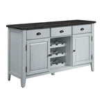 Lanton - Server - Natural Marble & Antique White