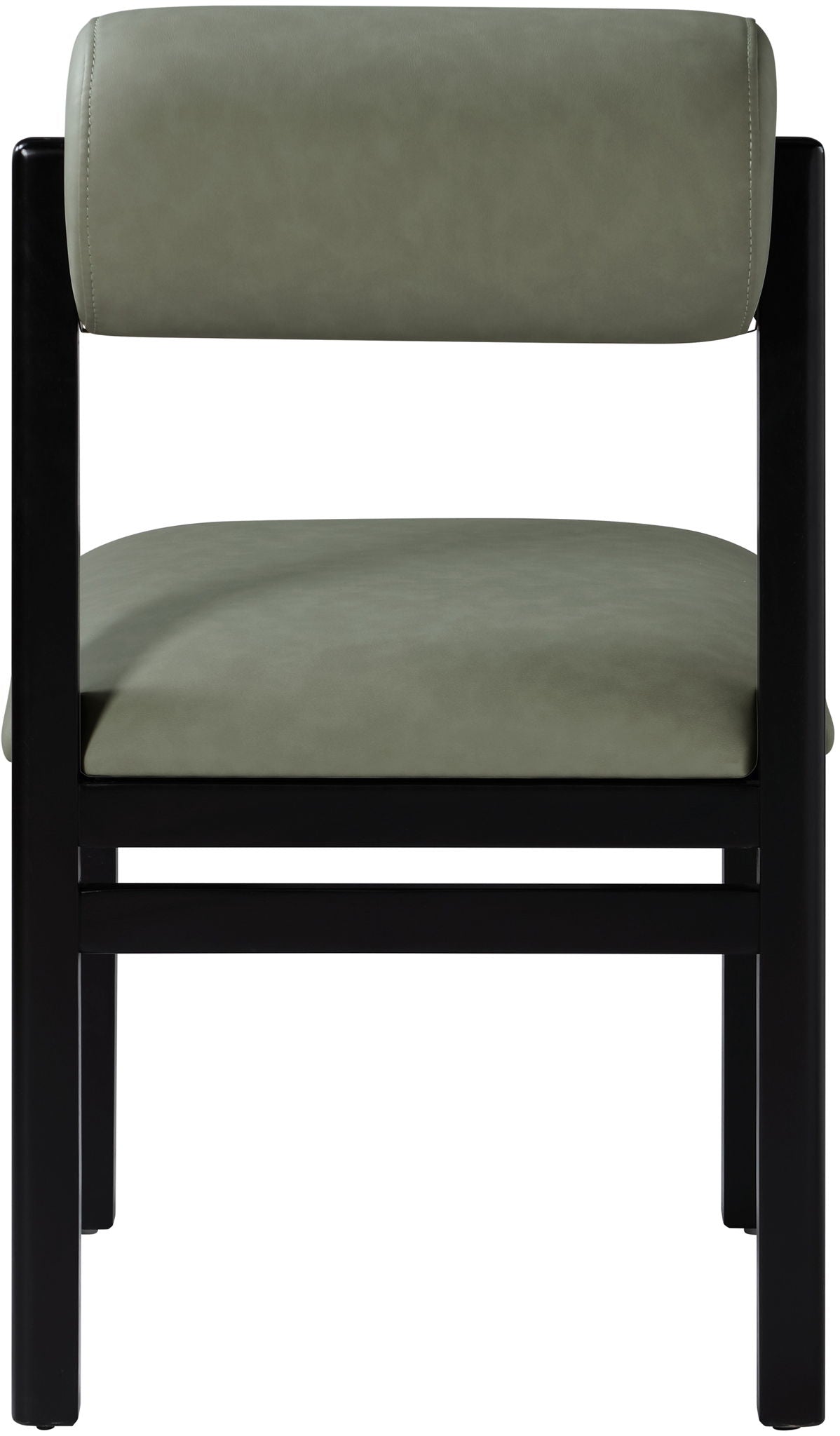 Roundhill - Faux Leather Dining Chair (Set of 2) - Black Frame