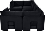 Hammond - Velvet Performance Fabric Upholstered 6 Piece U-Shaped Sectional