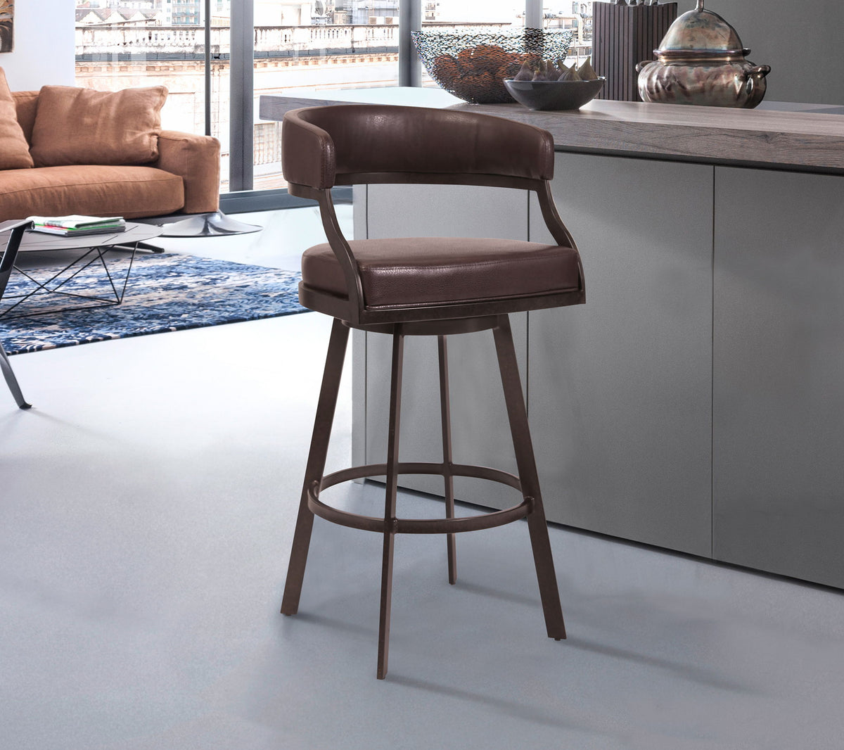Saturn - Bar Height Bar Stool - Auburn Bay