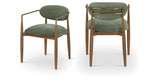 Riccio - Fabric Dining Arm Chair (Set of 2) - Walnut Frame