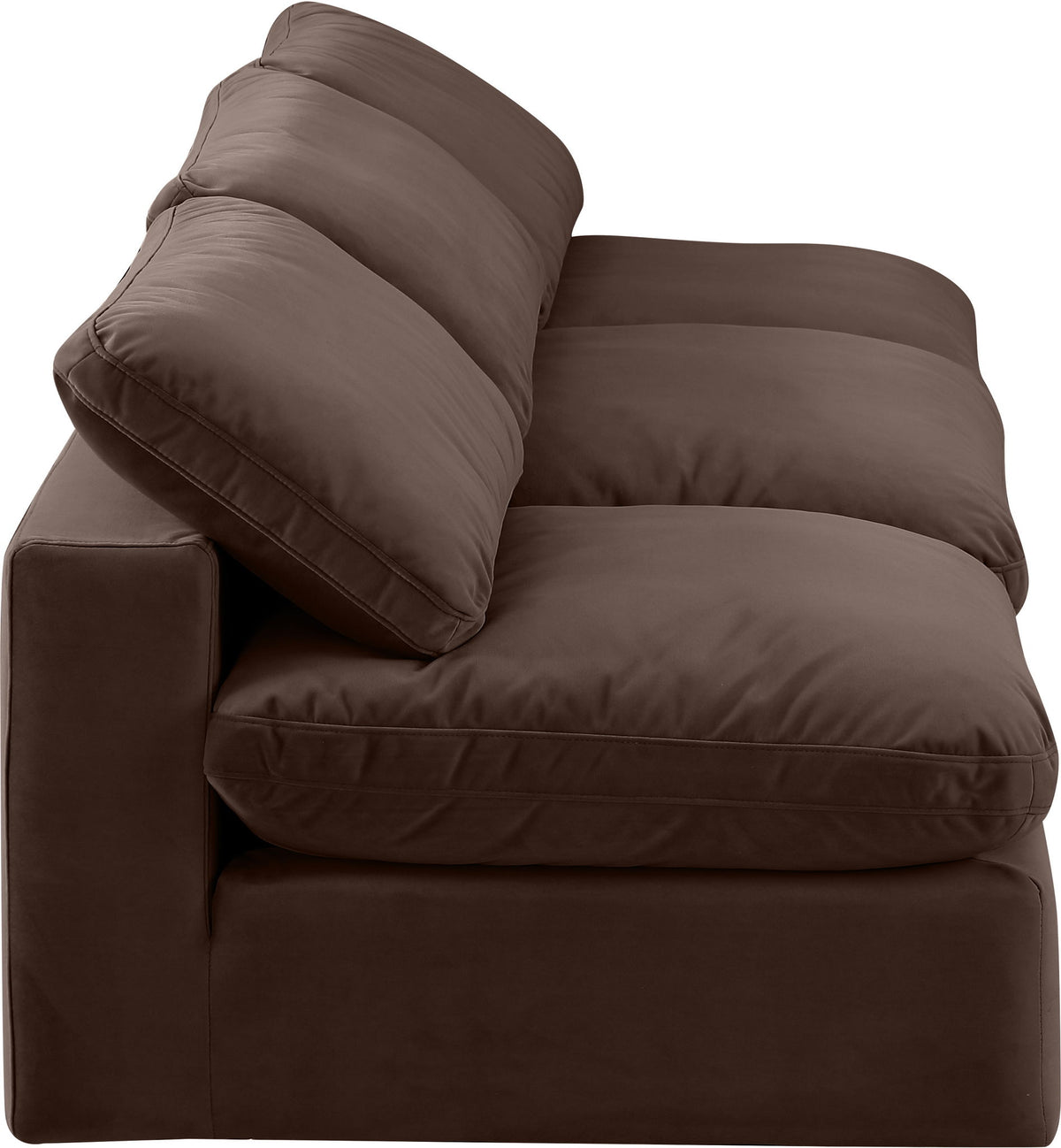 Comfy - Velvet Modular Armless Sofa 3 Seats