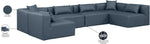 Cube - 6 Piece Modular Armless Sectional