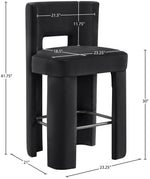 Zuno - Velvet Performance Fabric Upholstered Bar Stool (Set of 2)