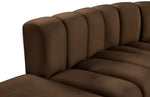 Arc - Velvet 10 Piece Modular Sofa - Brown
