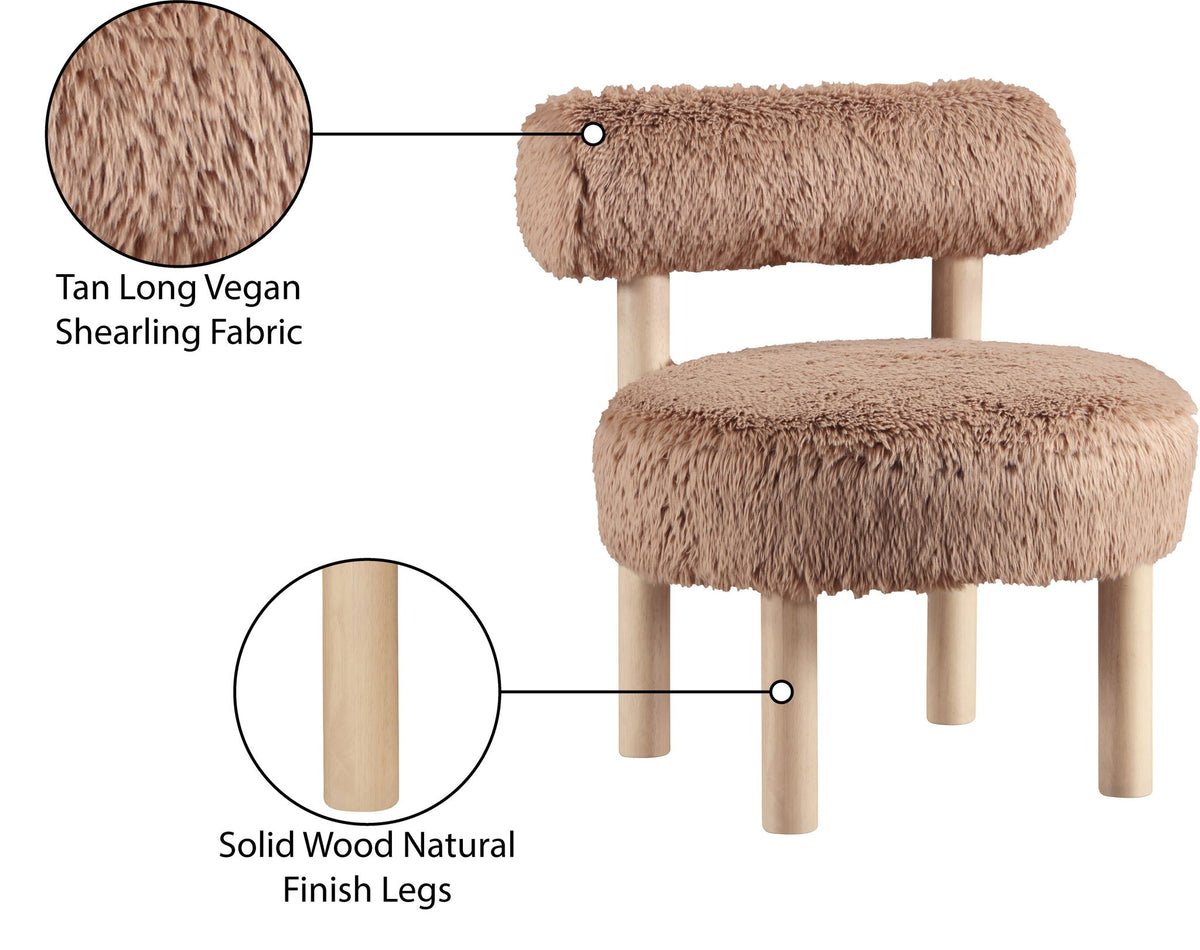 Ambre - Shearling Fabric Accent Chair
