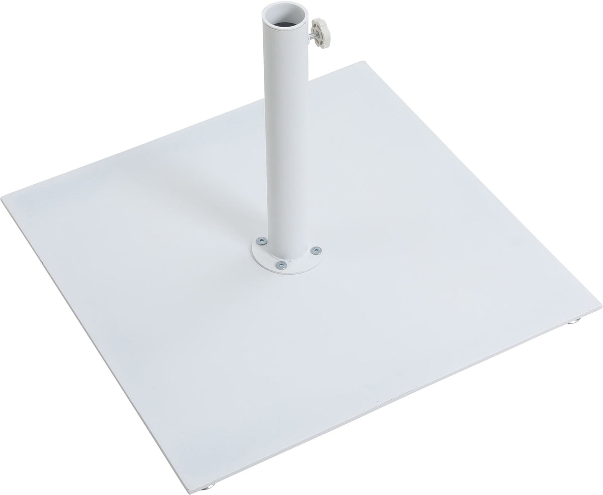 Fiji - Aluminum Patio Umbrella With Square White And Black Base