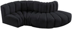 Arc - Velvet 4 Piece L-Shaped Modular Sofa
