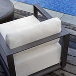 Remsen - Outdoor Lounge Chair - Black / Oyster